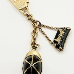 GUCCI Horsebit Bamboo Bag Keychain Cap Charm